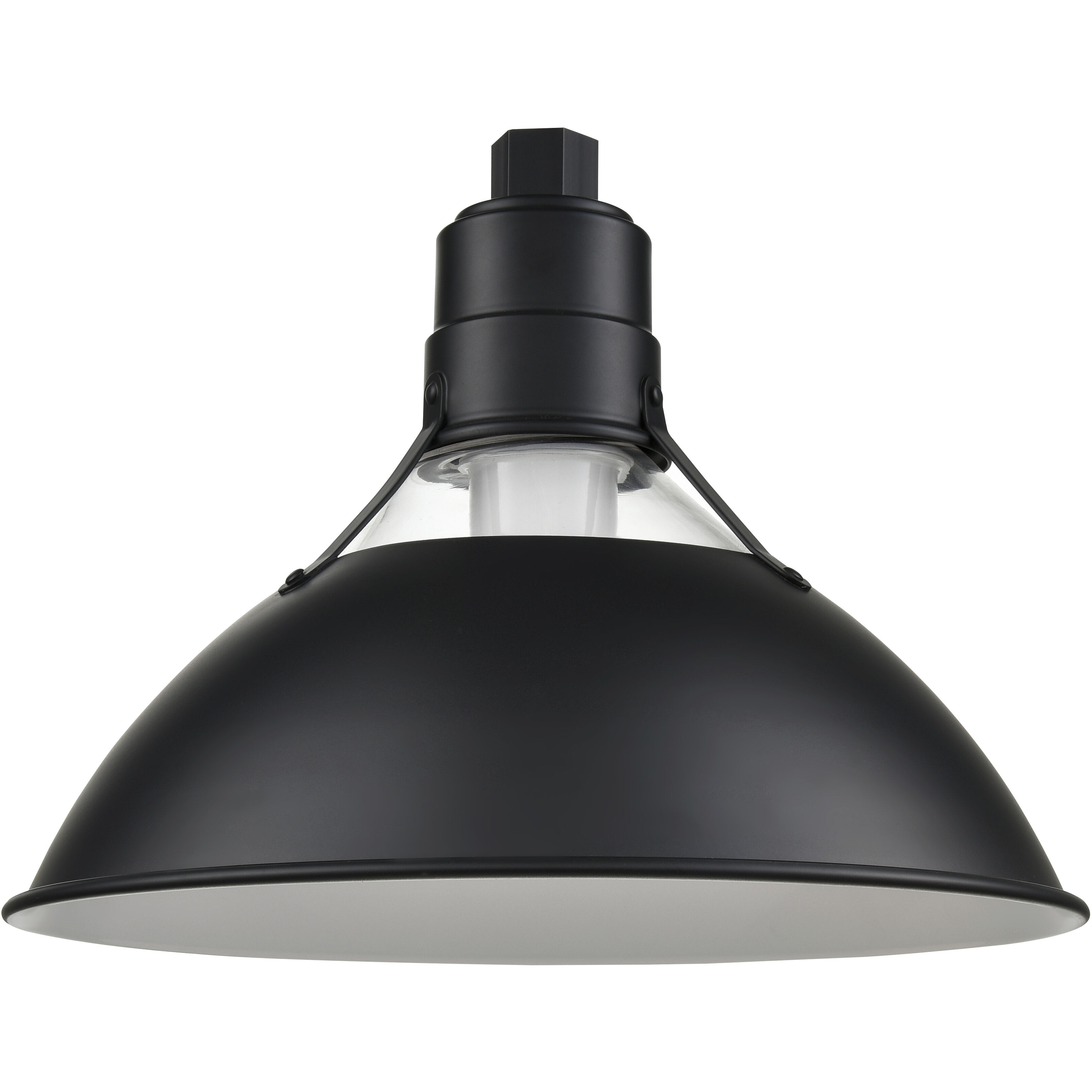 R Series Satin Black 13 inch Glass Cone Shade